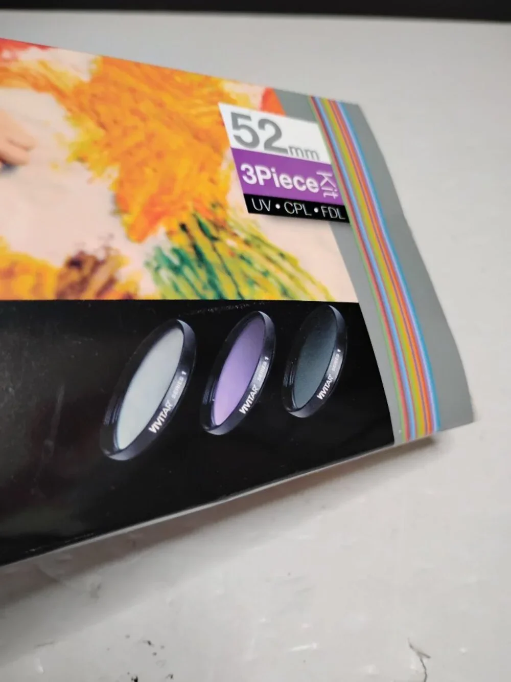 Vivitar 52mm UV, Circular Polarizer, and FLD 3-piece Filter Kit